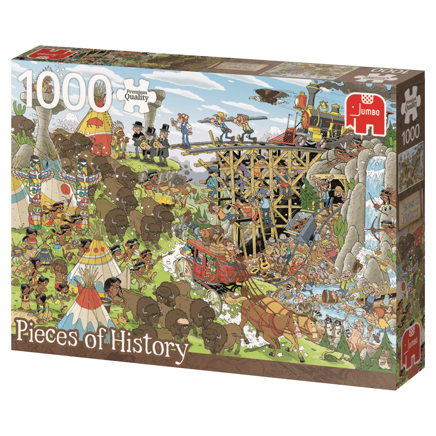 Jumbo 19210 Legpuzzel Het Wilde Westen 1000 Stukjes - Afbeelding 3