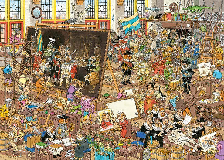 Jumbo 20052 Duo-Puzzel JvH Een Dagje Museum Jan-van-Haasteren - Afbeelding 2