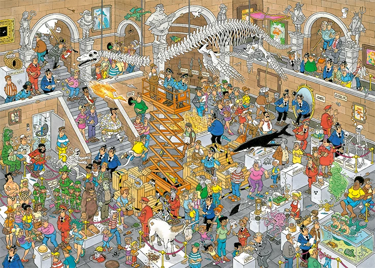 Jumbo 20052 Duo-Puzzel JvH Een Dagje Museum Jan-van-Haasteren - Afbeelding 3