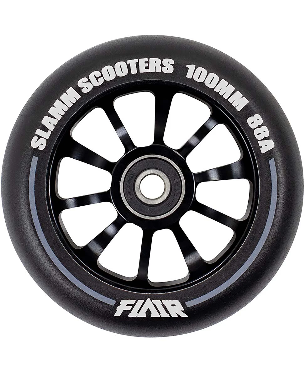 Stuntstep Wiel Aluminium 100mm Slamm Flair 2.0 Met Abec 9 Lagers In Color Zwart - Afbeelding 6