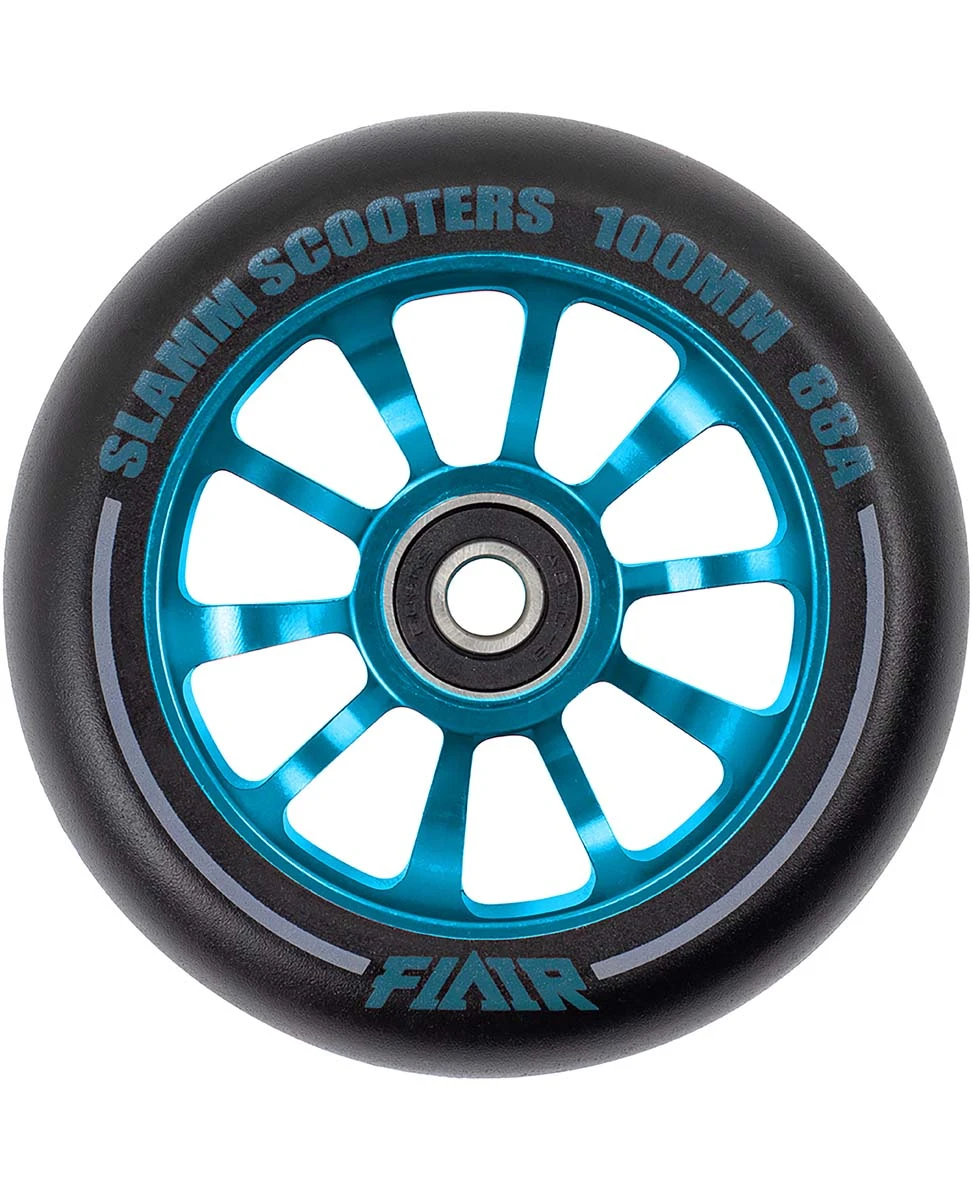 Stuntstep Wiel Aluminium 100mm Slamm Flair 2.0 Met Abec 9 Lagers In Color Zwart - Afbeelding 3