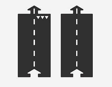 WayToPlay Rubber Autobaanstukken Recht 2pc - Afbeelding 2