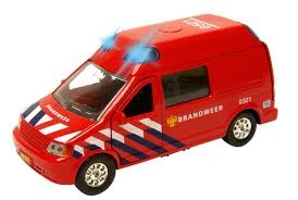 Brandweerauto NL Pull Back Met Licht En Geluid - Afbeelding 2