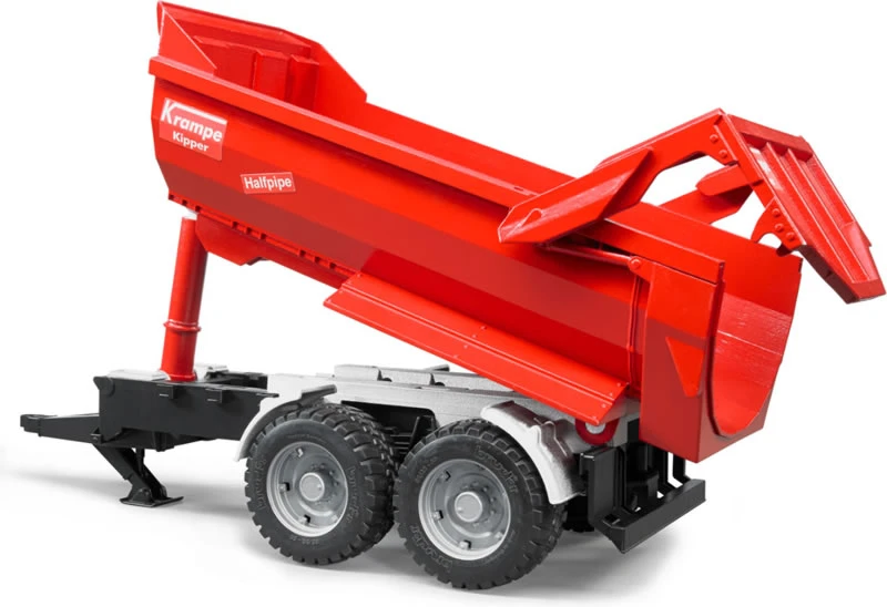 Bruder 02225 Tandemas Aanhangwagen Halfpipe Trailer Krampe - Afbeelding 3