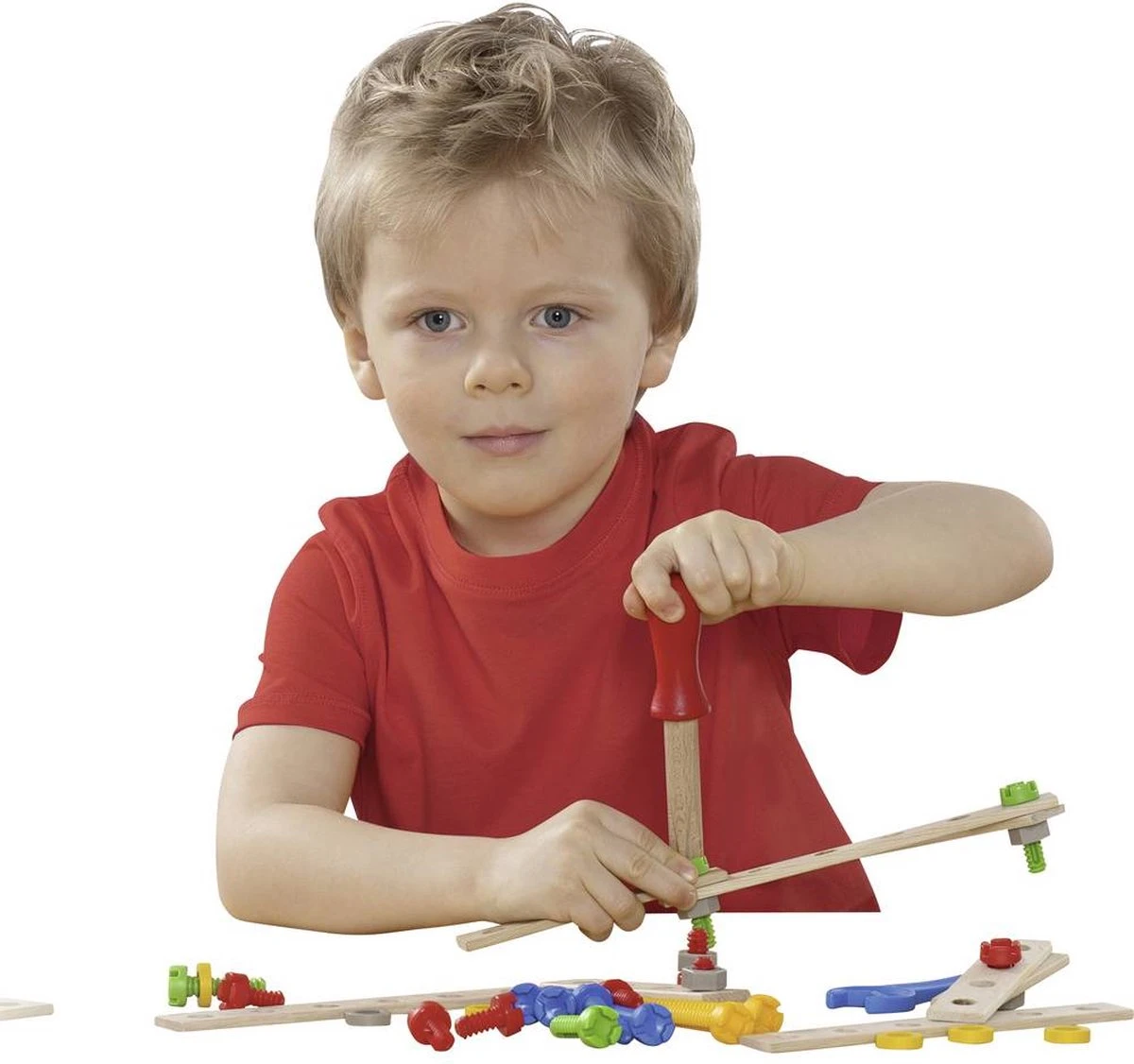 Eichhorn 3in1 Constructor 50-delig Houten Constructie-speelgoed - Afbeelding 2