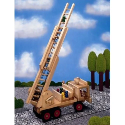 Houten Brandweerwagen Fagus Ladderwagen - Afbeelding 3