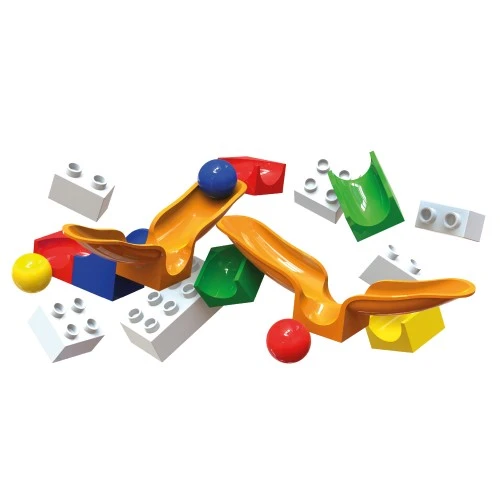 Hubelino Knikkerbaan Uitbreidingsset-Swing 46-delig - Afbeelding 3