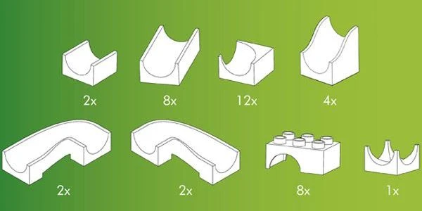 Hubelino Knikkerbaan Uitbreidingset Baanelementen39-delig - Afbeelding 4