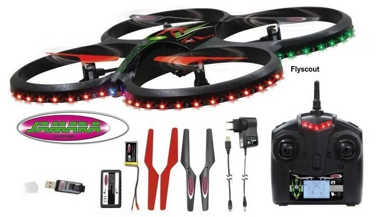 Drone Jamara Flyscout Quadrocopter Compass/LED - Afbeelding 3