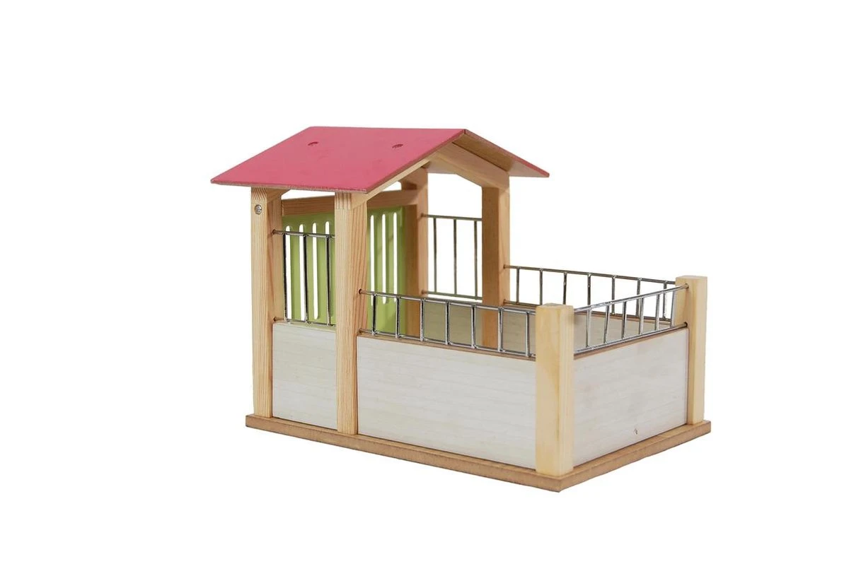 Kidsglobe Paardenbox Paardenstal 1 Box Rose/Wit - Afbeelding 5