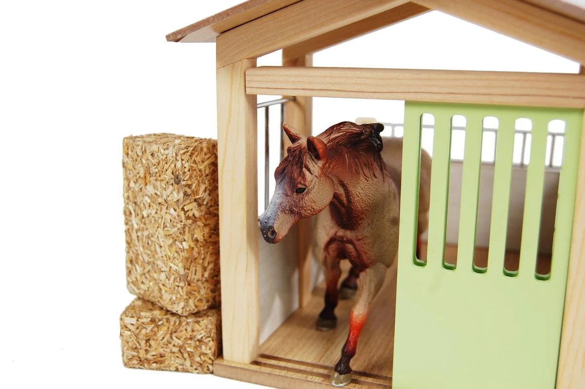 Kidsglobe Paardenbox Paardenstal 1 Box Rose/Wit - Afbeelding 3