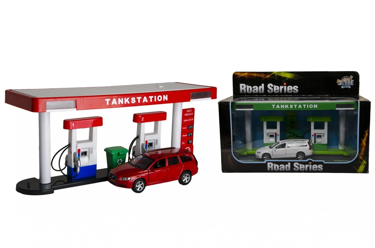 Kidsglobe Tankstation + Volvo V70 - Afbeelding 3