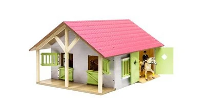 Kidsglobe Paardenstal Met 2 Boxen En Berging Rose/Wit - Afbeelding 4