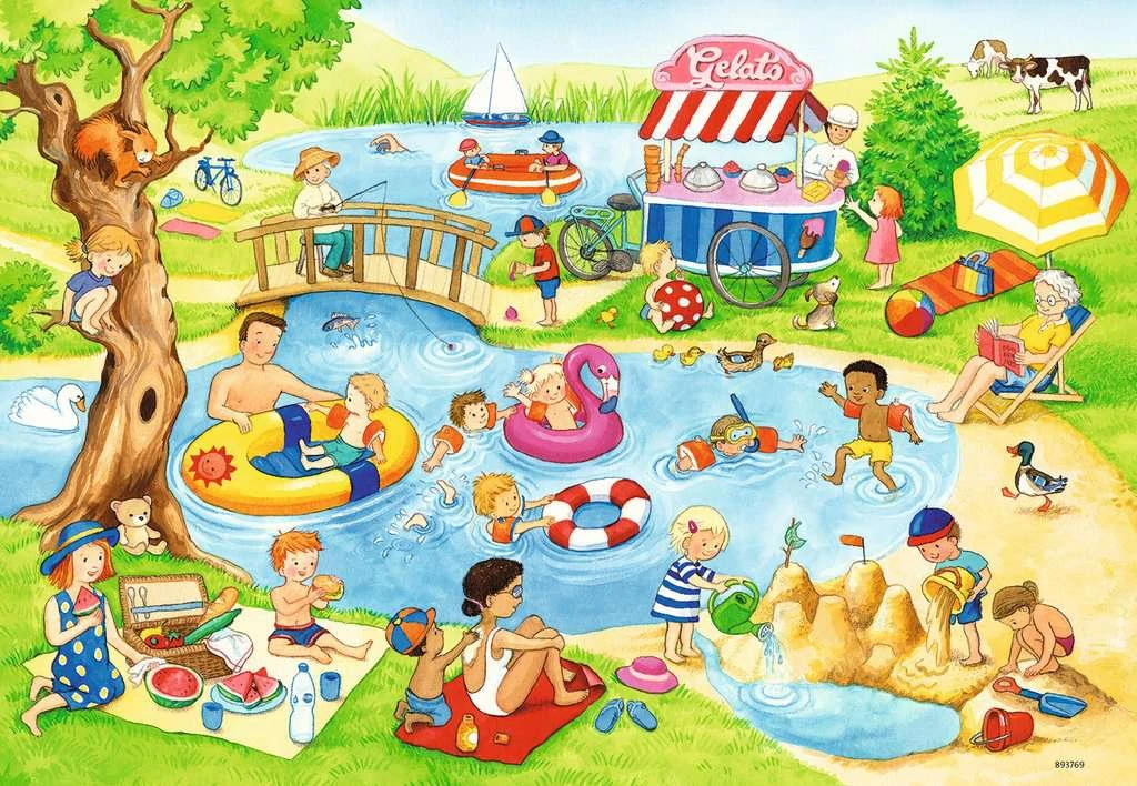 Plezier Aan Het Meer – Puzzelbox Ravensburger 2 X 24 Stukjes - Afbeelding 3