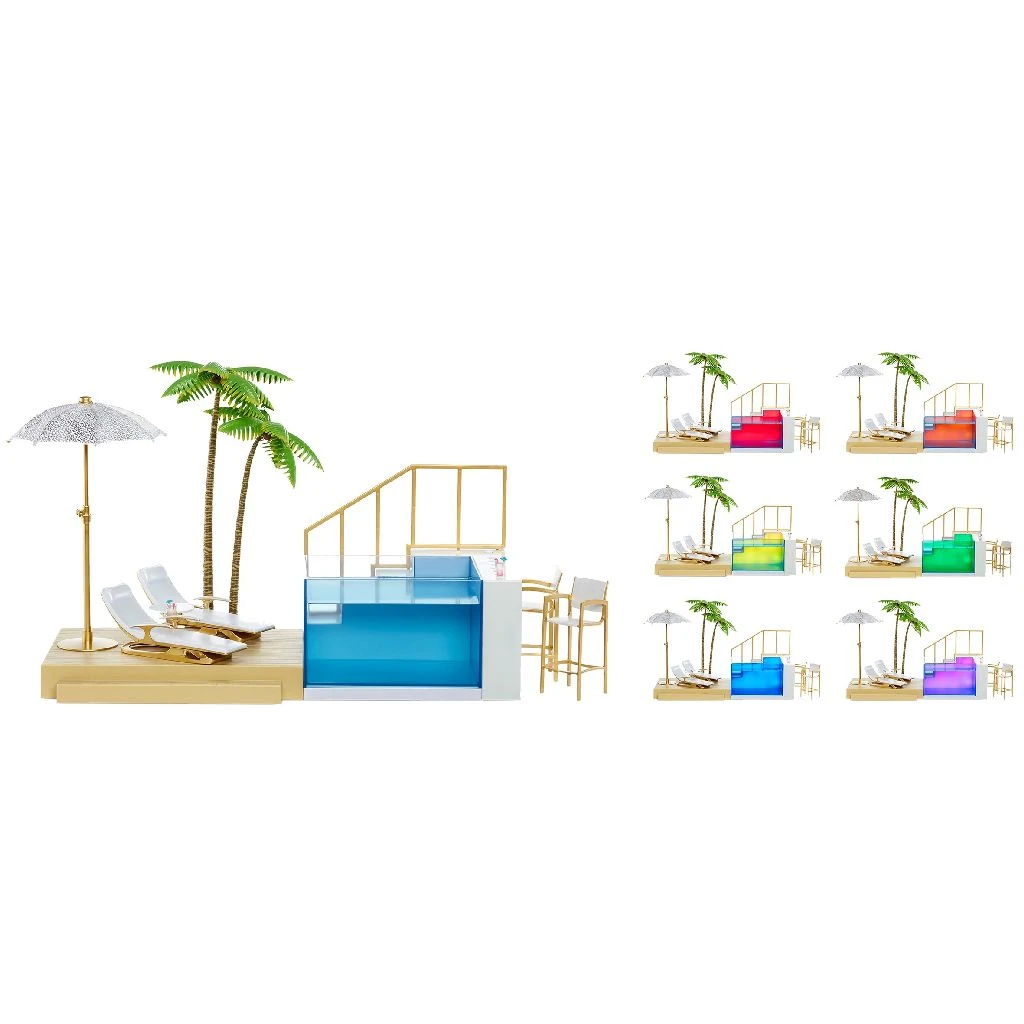 Rainbow High Poppen Color Change Pool And Beach Club Set - Afbeelding 3