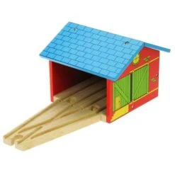 BigJigs BJT160 Rail Remise Voor 2 Treinen