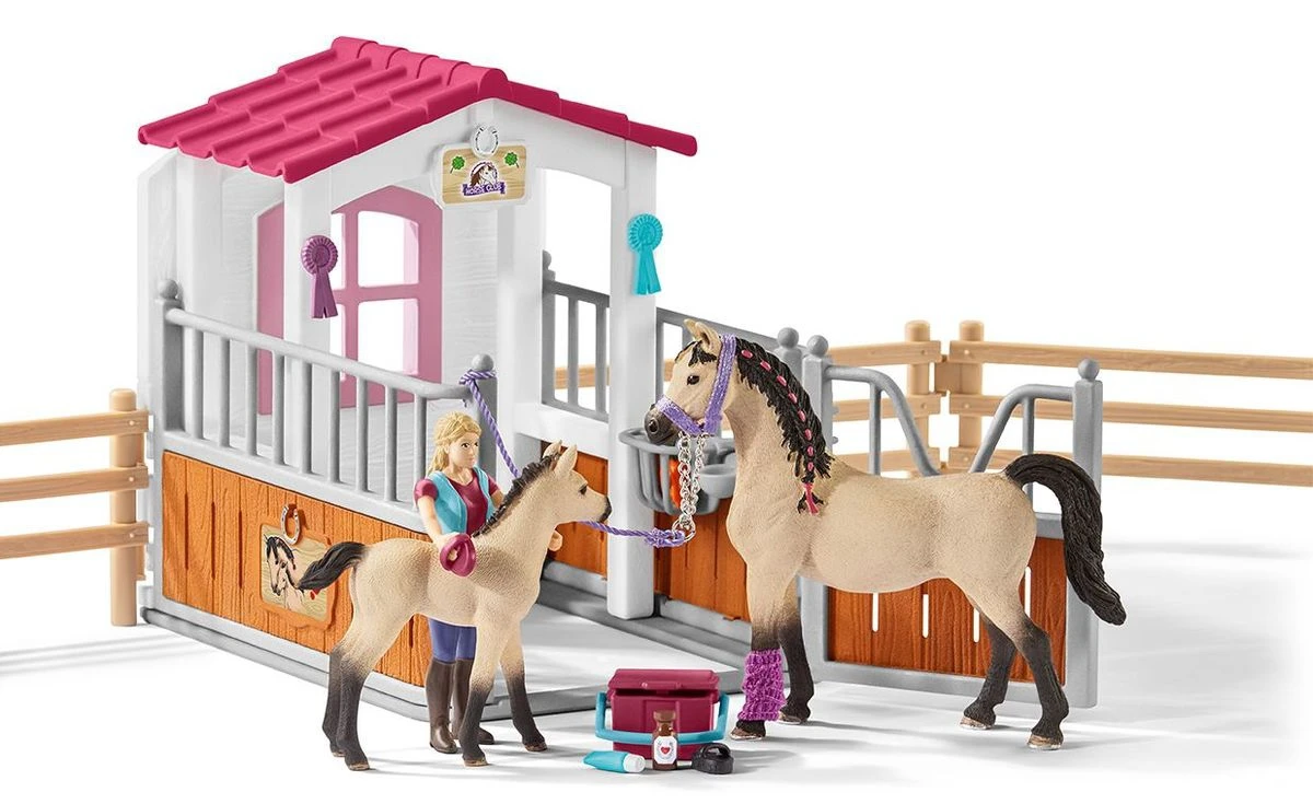 Schleich 42369 Paardenbox Met Paarden En Verzorgster Horse Club - Afbeelding 3
