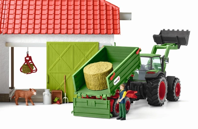 Schleich 42379 Tractor Met Aanhanger FarmWorld - Afbeelding 3