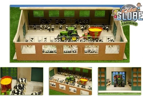 Kidsglobe Luxe Ligboxenstal Met Roosters 1:32 - Afbeelding 2