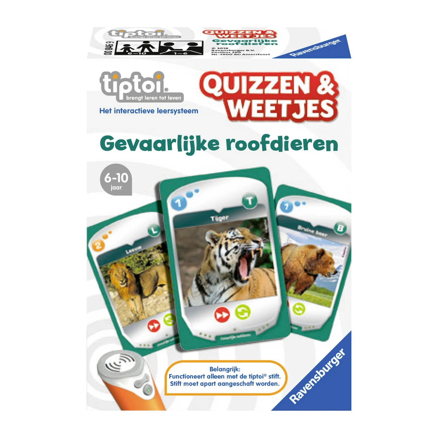 Tiptoi Quizzen & Weetjes “Gevaarlijke Roofdieren” - Afbeelding 2
