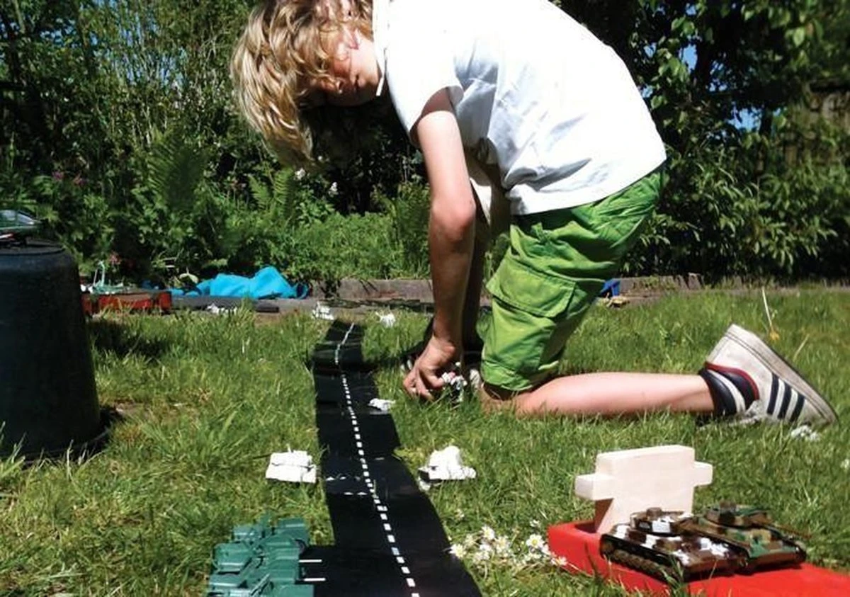 WayToPlay Straight Rubber Autobaanstukken 4pc - Afbeelding 2